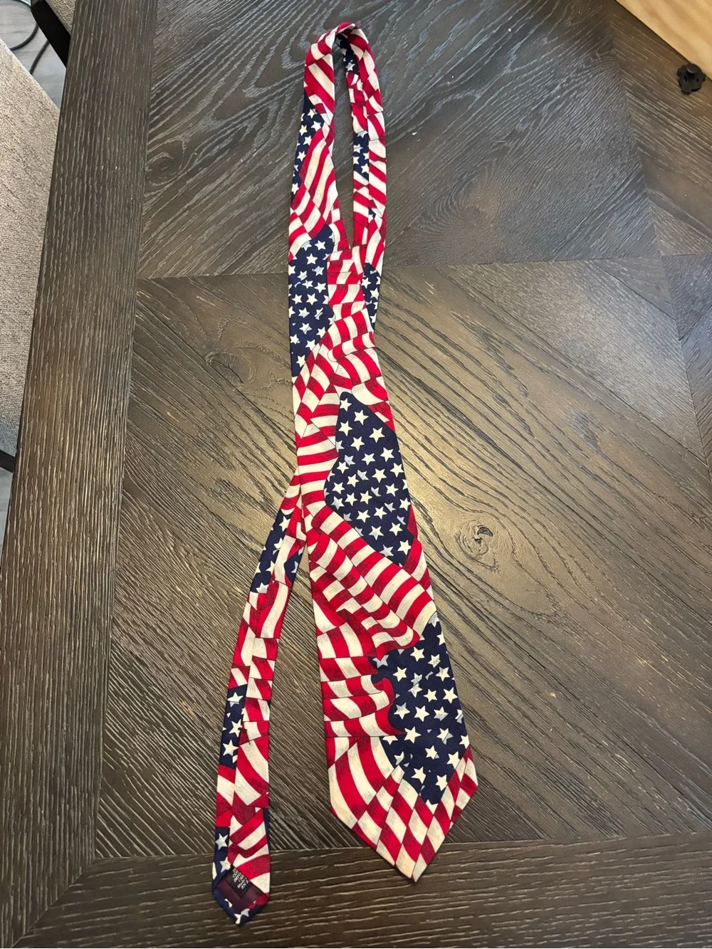 Men’s American Flag Printed Tie - Red, White & Blue
